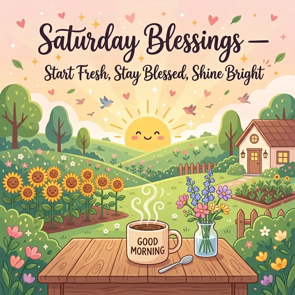 Beautiful Cute Saturday Blessings Start Fresh