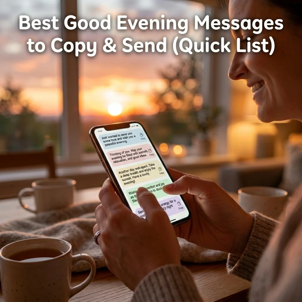 Best Good Evening Messages to Copy & Send (Quick List)