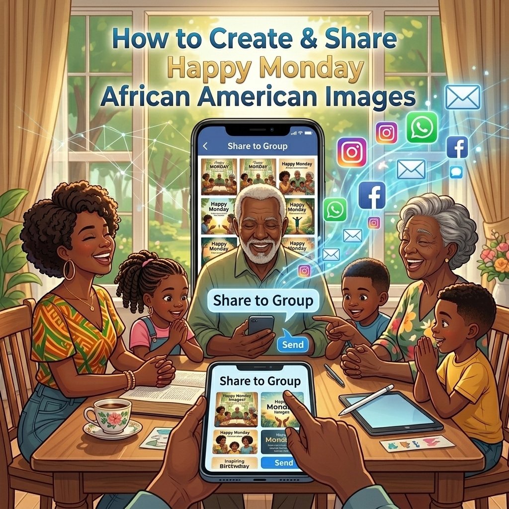 How to Create & Share Happy Monday African American Images