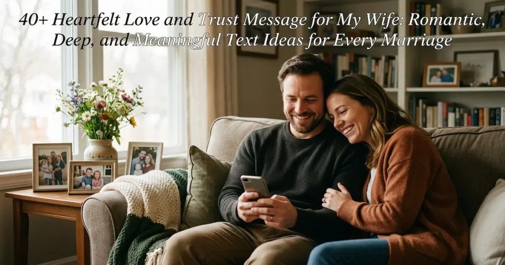40+ Heartfelt Love and Trust Message for My Wife Romantic, Deep, and Meaningful Text Ideas for Every Marriage