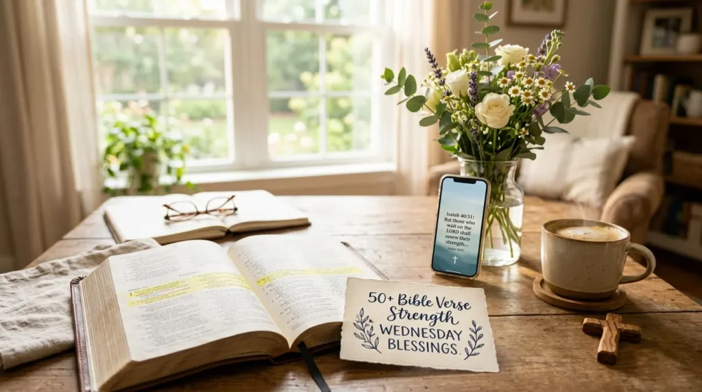 50+ Bible Verse Strength Wednesday Blessings Inspiring Scriptures & Prayers for Midweek