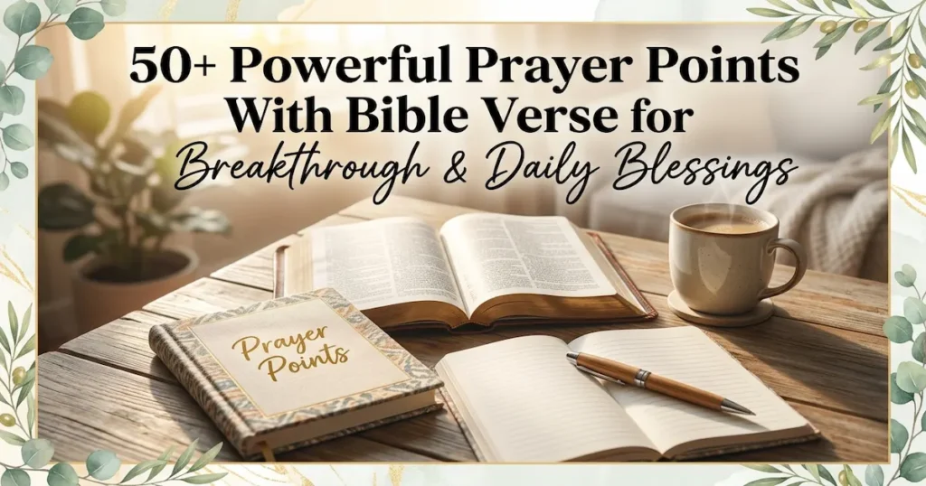 50+ Powerful Prayer Points With Bible Verse for Breakthrough & Daily Blessings