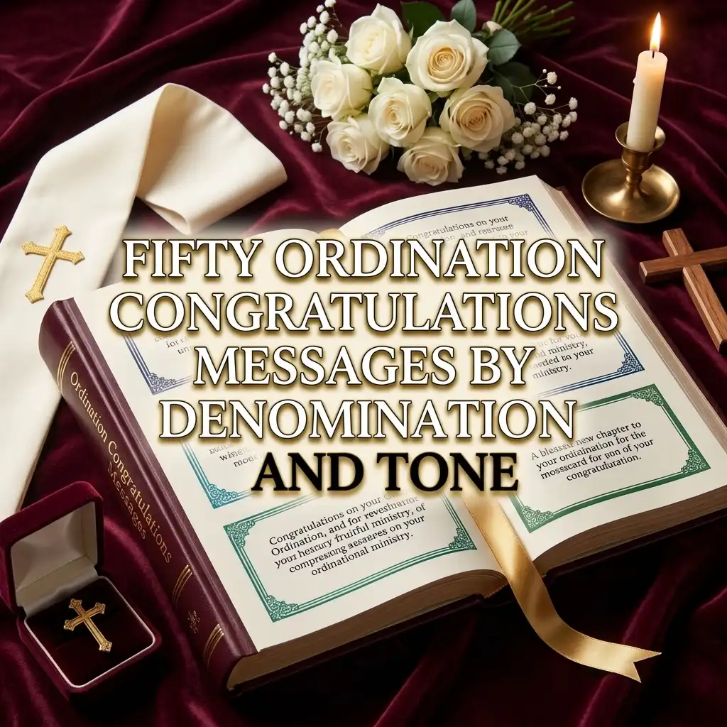FIFTY ORDINATION CONGRATULATIONS MESSAGES BY DENOMINATION AND TONE