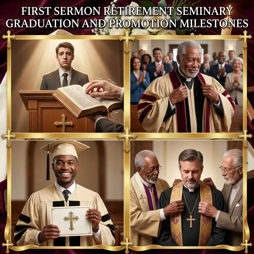 FIRST SERMON RETIREMENT SEMINARY GRADUATION AND PROMOTION MILESTONES
