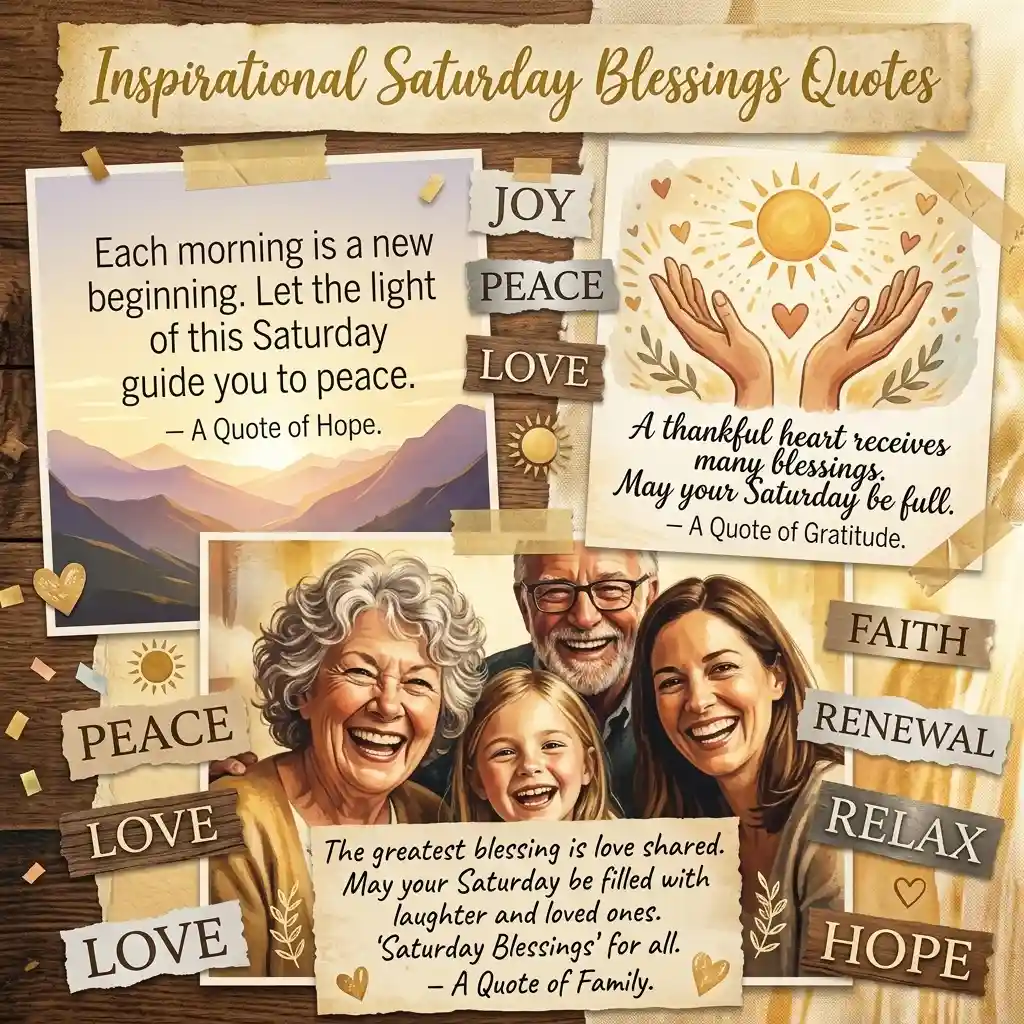 Inspirational Saturday Blessings Quotes