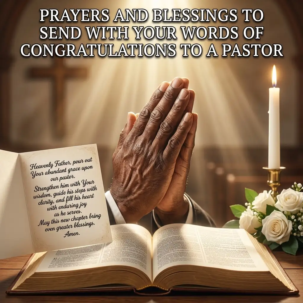 PRAYERS AND BLESSINGS TO SEND WITH YOUR WORDS OF CONGRATULATIONS TO A PASTOR
