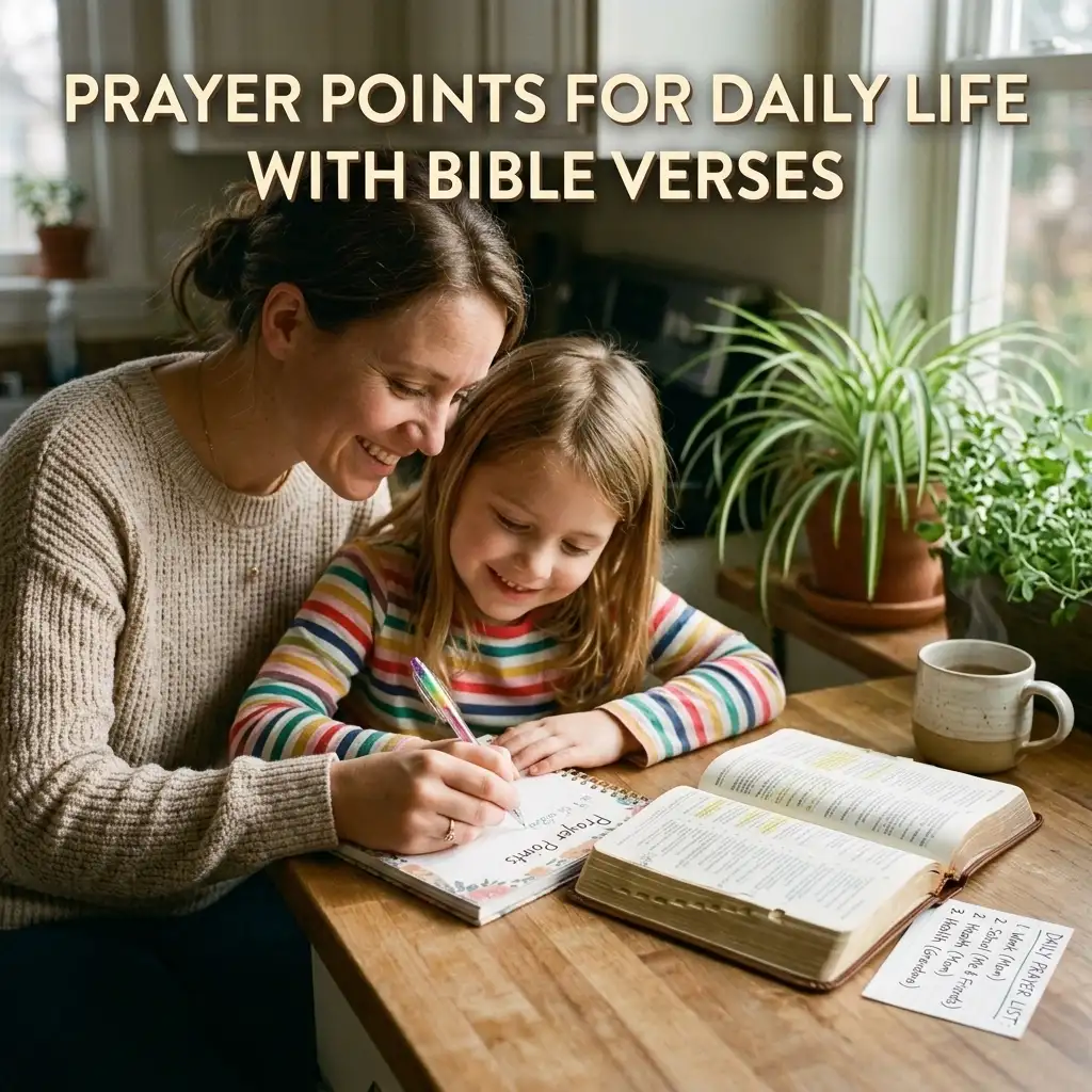 Prayer Points for Daily Life with Bible Verses