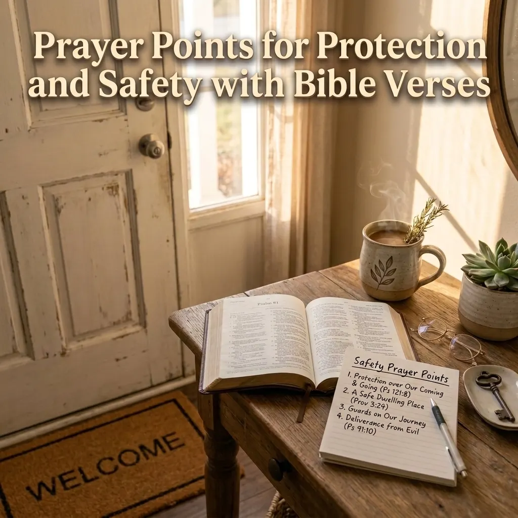 Prayer Points for Protection and Safety with Bible Verses