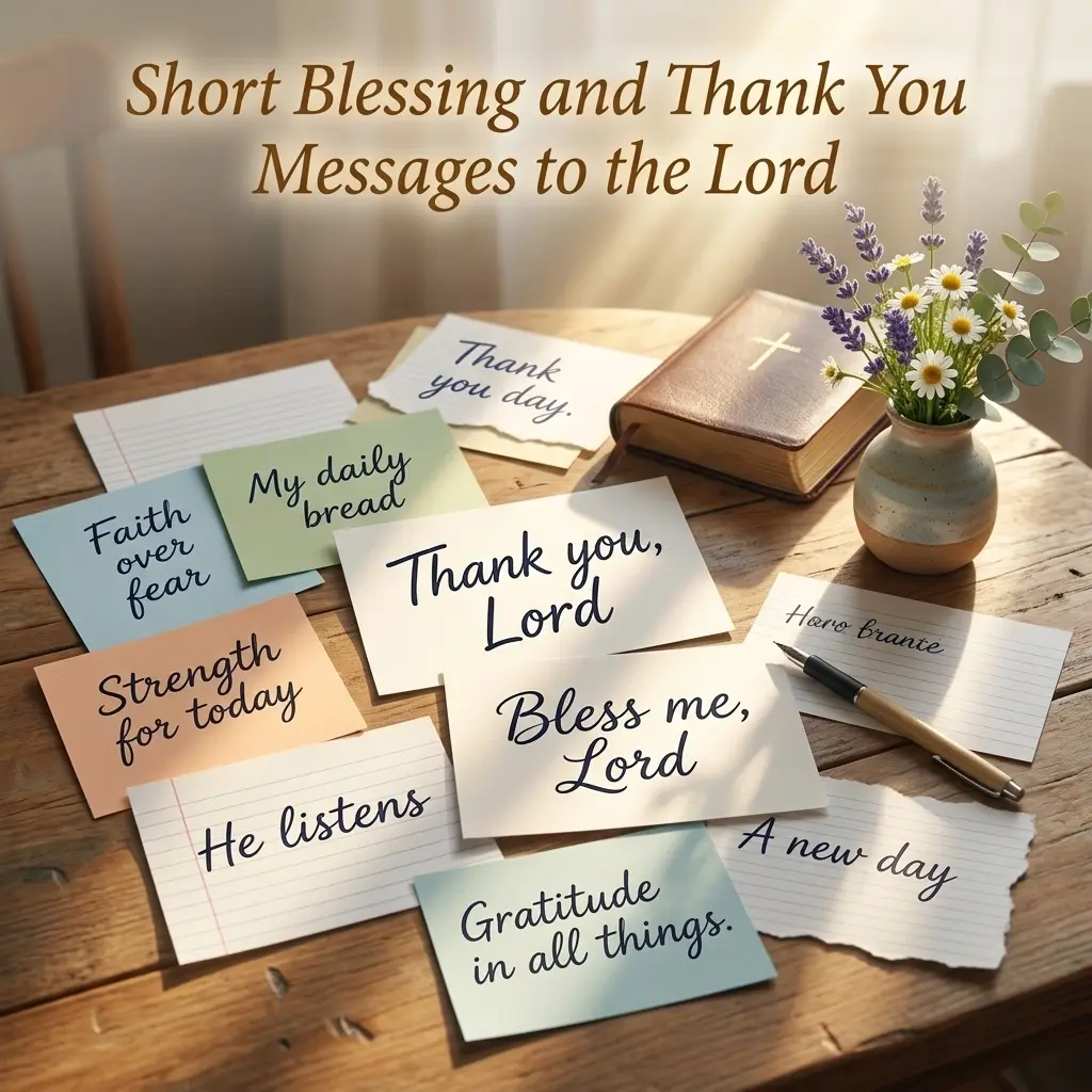 Short Blessing and Thank You Messages to the Lord