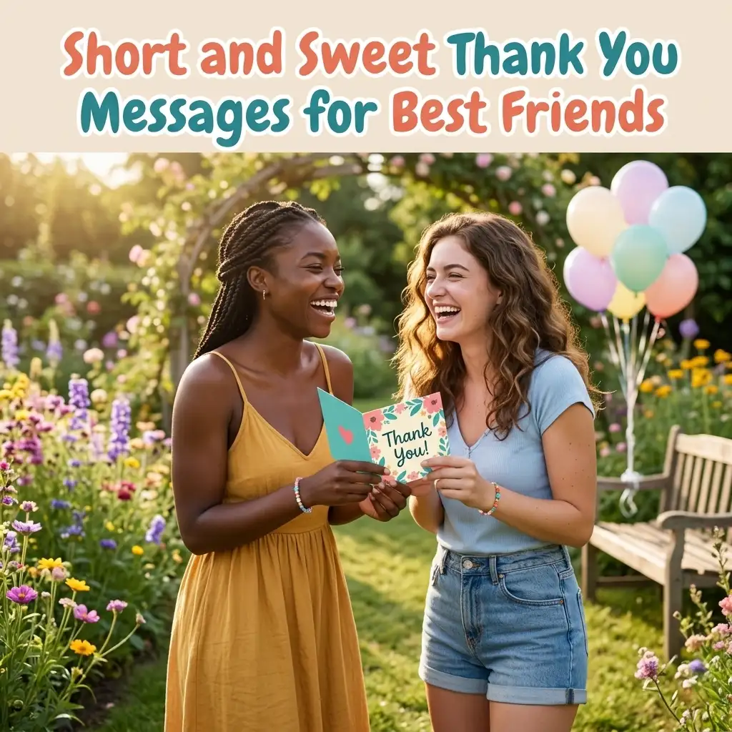 Short and Sweet Thank You Messages for Best Friends